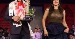 Paramveer Singh Cheema with Zareen Khan ramp walk after winning the title of MR India