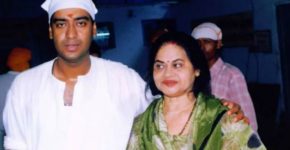 Veena Devgan with her son, Ajay Devgan