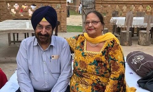 Nirdosh Kaur with her husband, Jaswant Singh Gill
